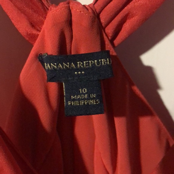 Banana Republic Formal Thin Strap Short Dress Size 10 Coral - Picture 2 of 3
